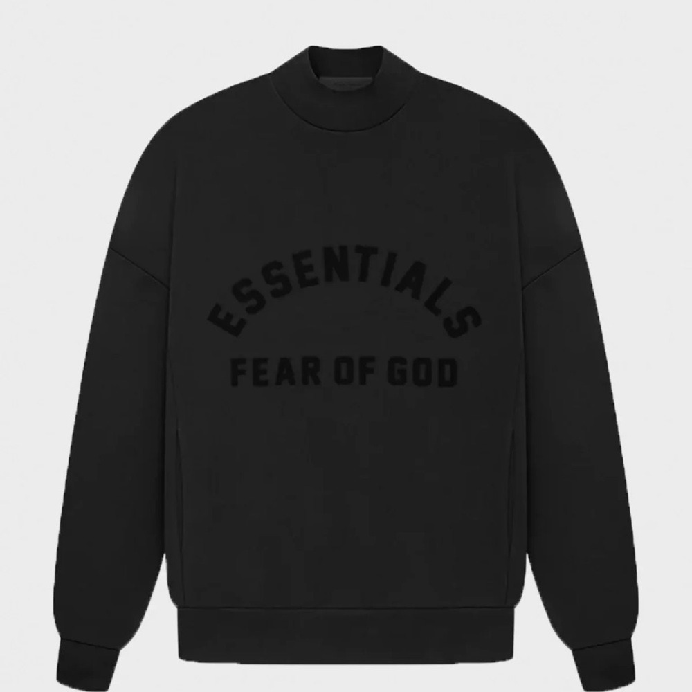 Essentials Fear of God Core Crewneck in Jet‎ Black Size XS